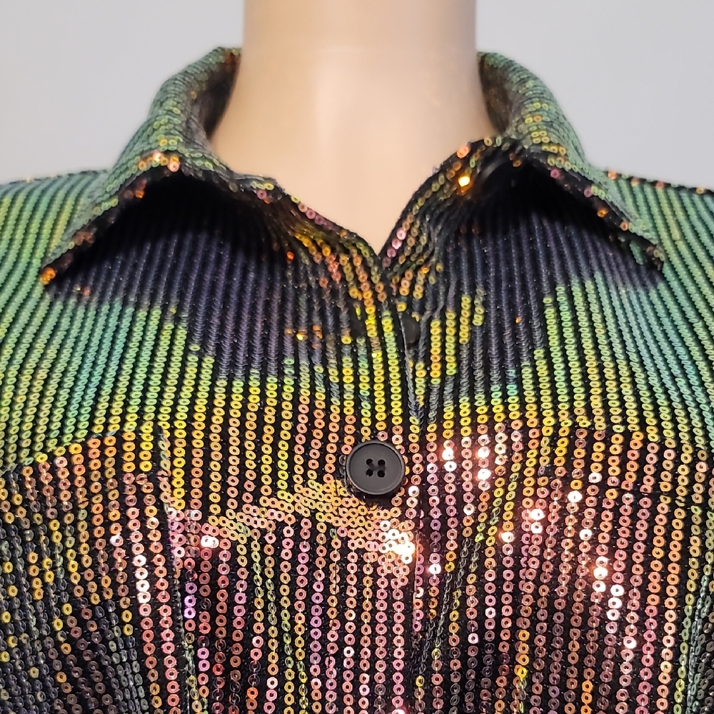 Lucky & Blessed Sequin And Fringe Jacket View 3